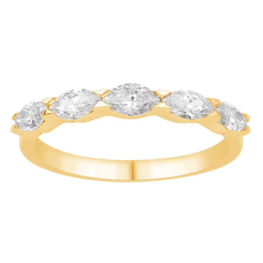 Yellow Gold Marquise Diamond Ring