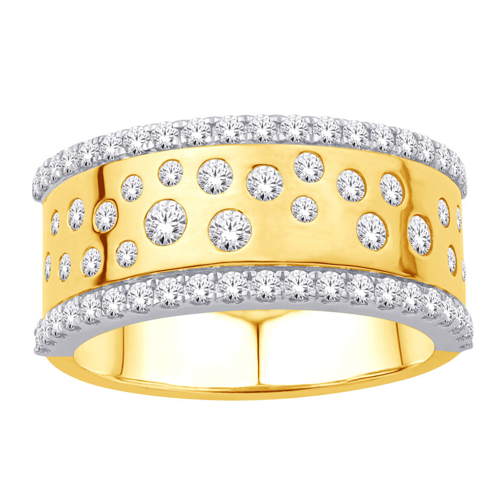 Yellow &amp; White Gold Diamond Ring