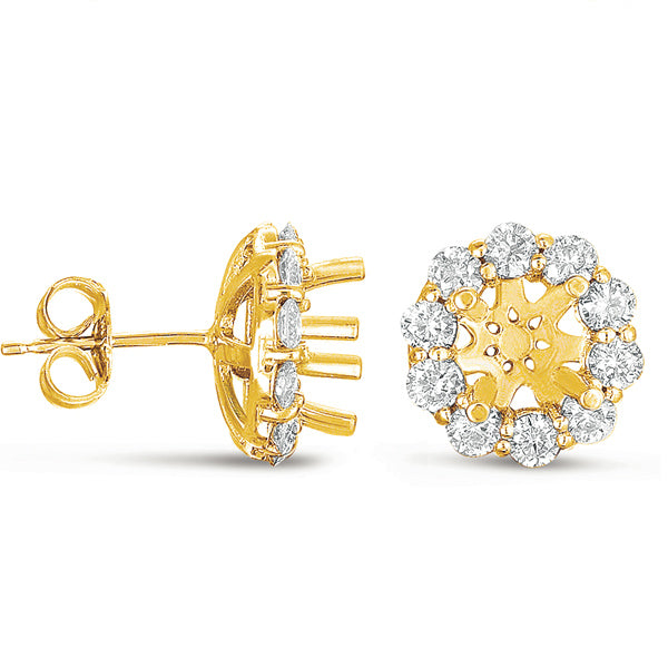 Halo Diamond Earring For .1ct  total