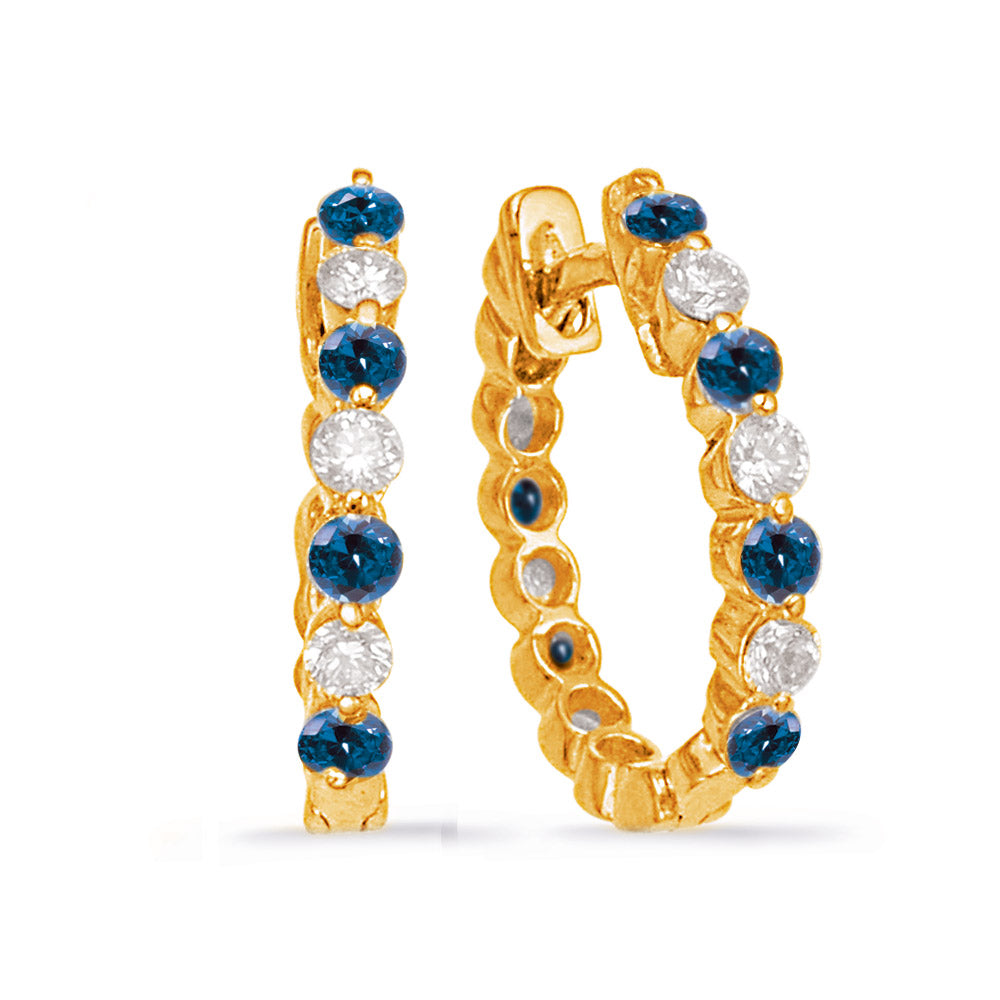 Sapphire &amp; Diamond Earring