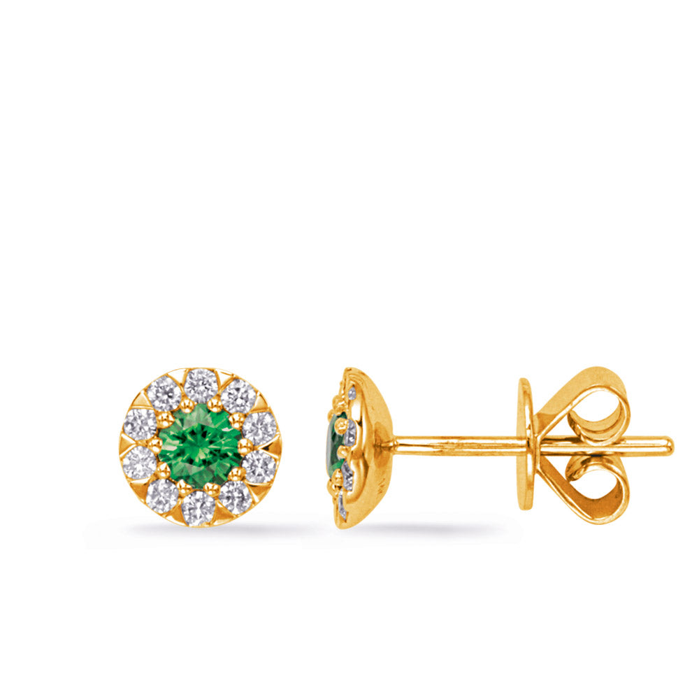 Emerald &amp; Diamond Earring