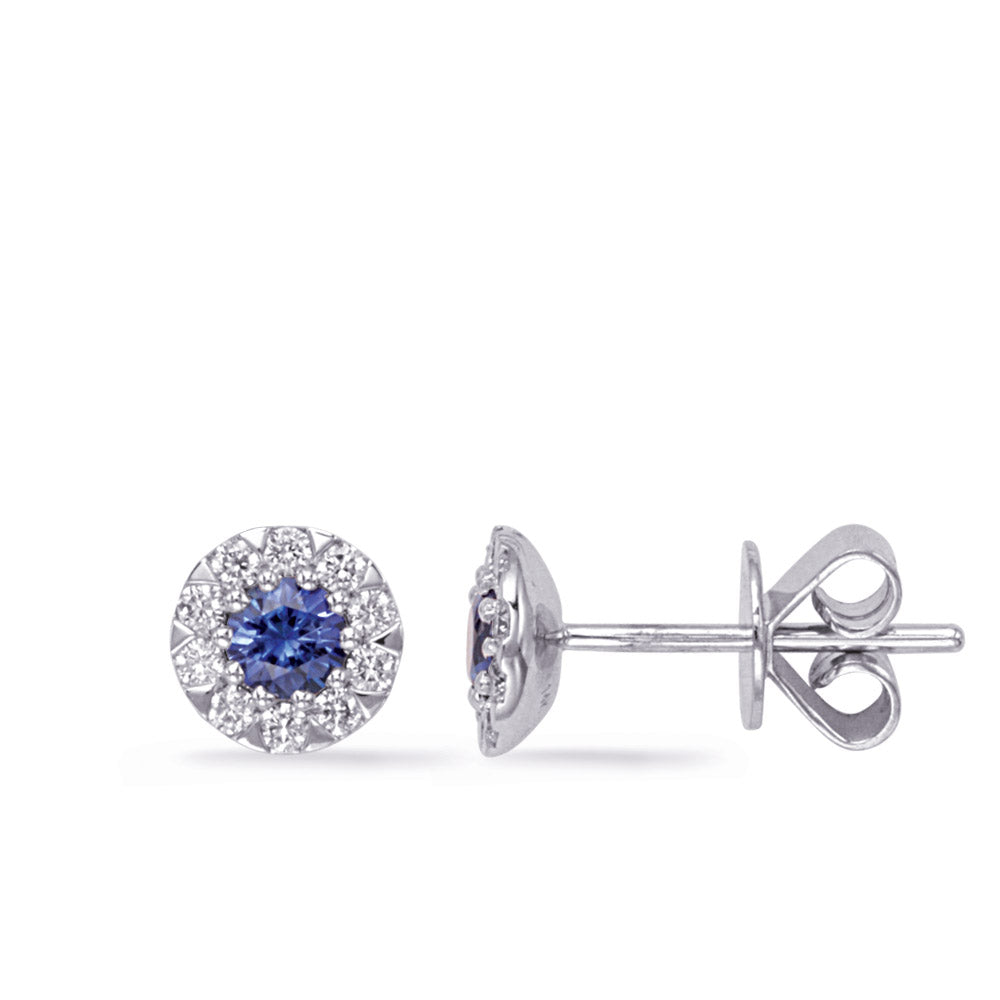 Sapphire &amp; Diamond Earring