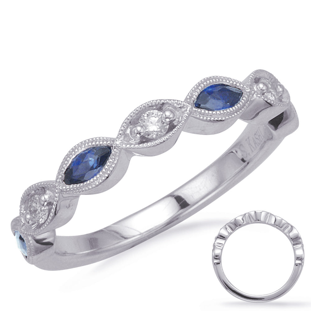 White Gold Sapp &amp; Dia RIng