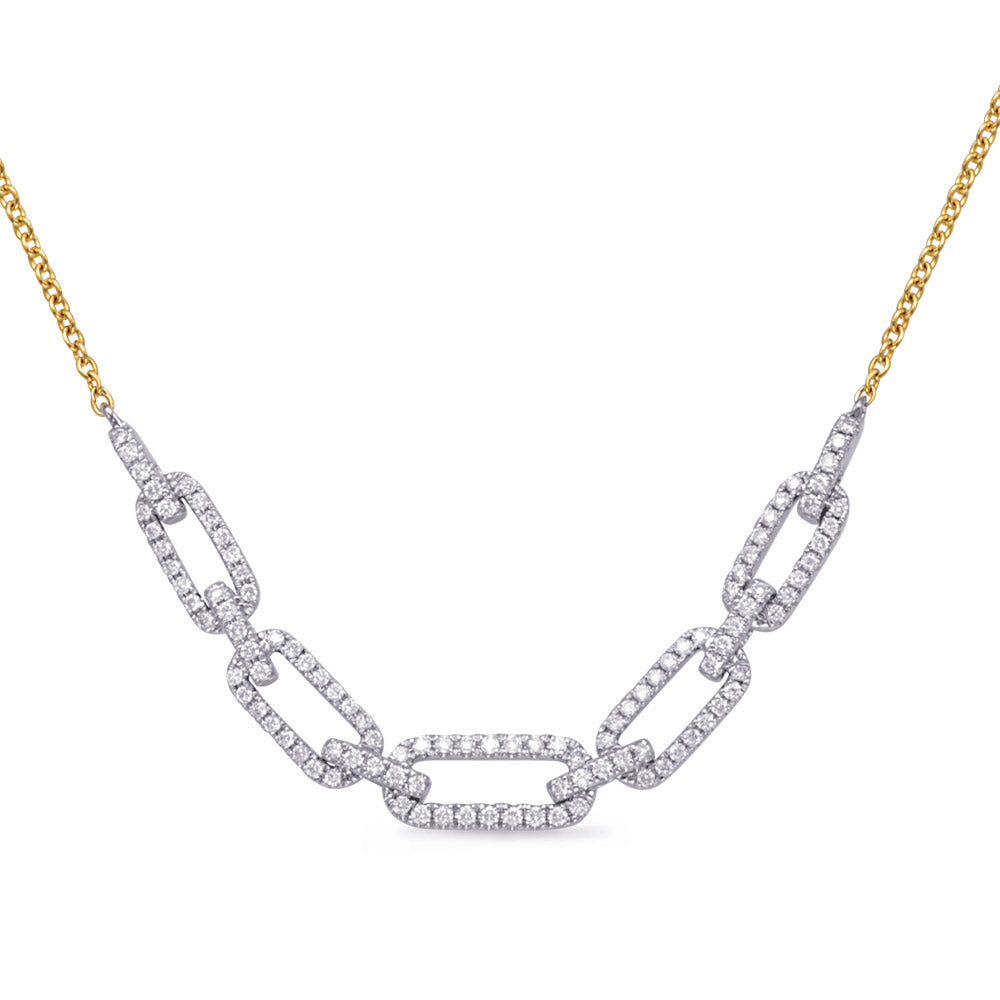 Yellow &amp; White Gold Diamond Necklace