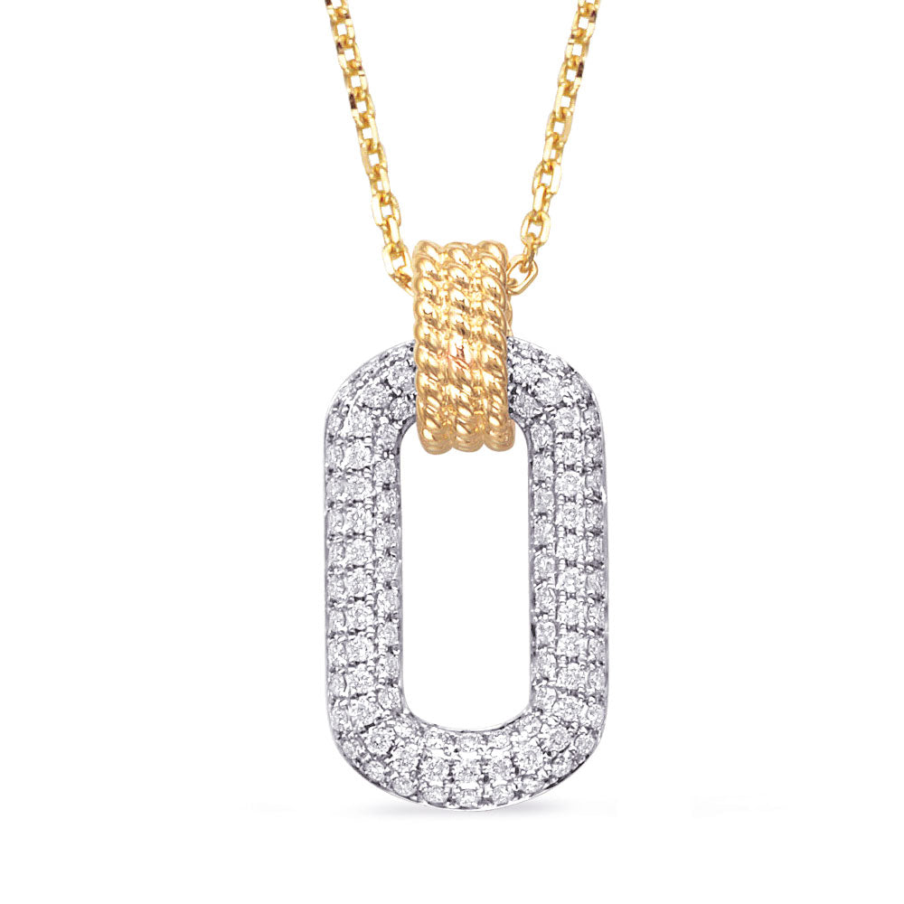 White &amp; Yellow Gold Diamond Necklace