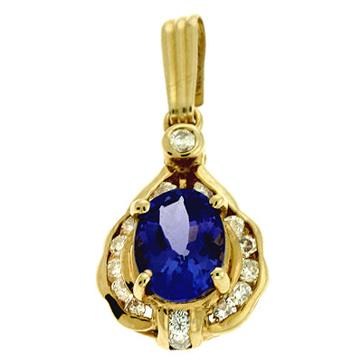Tanzanite &amp; Diamond Pendant
