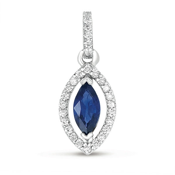 Sapphire &amp; Diamond Pendant