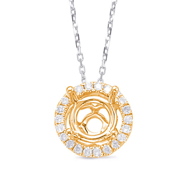 Diamond Pendant Halo For .50ct Center