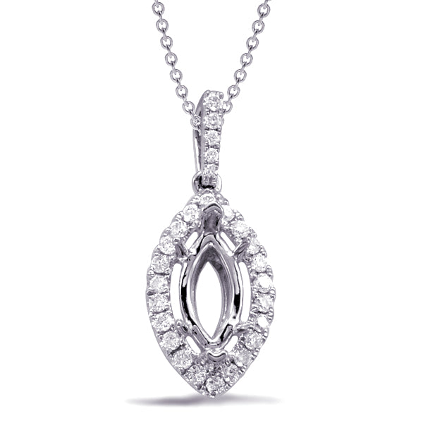 Diamond Pendant For 8x4mm Marquise Cente