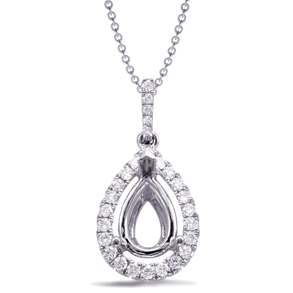 Diamond Pendant For 9x6mm Pear Center