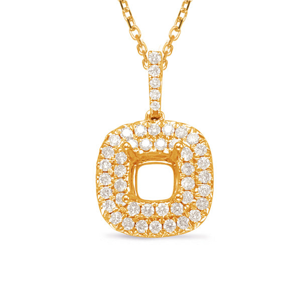 Diamond Pendant 1.25ct Cushion Center