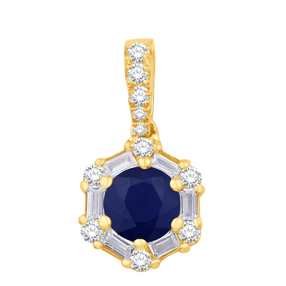 Yellow Gold Diamond &amp; Sapphire