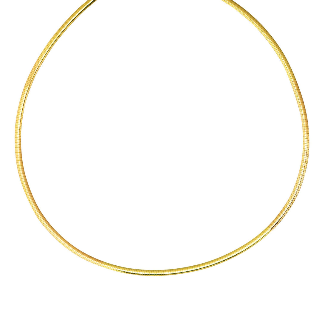 14K &amp; Silver Reversible 3mm Omega Basic Chain