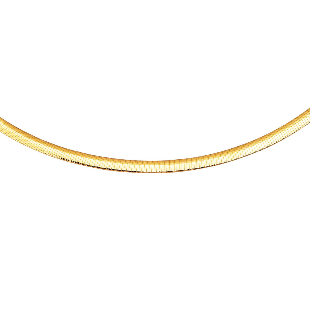 14K &amp; Silver Reversible 5mm Omega Basic Chain